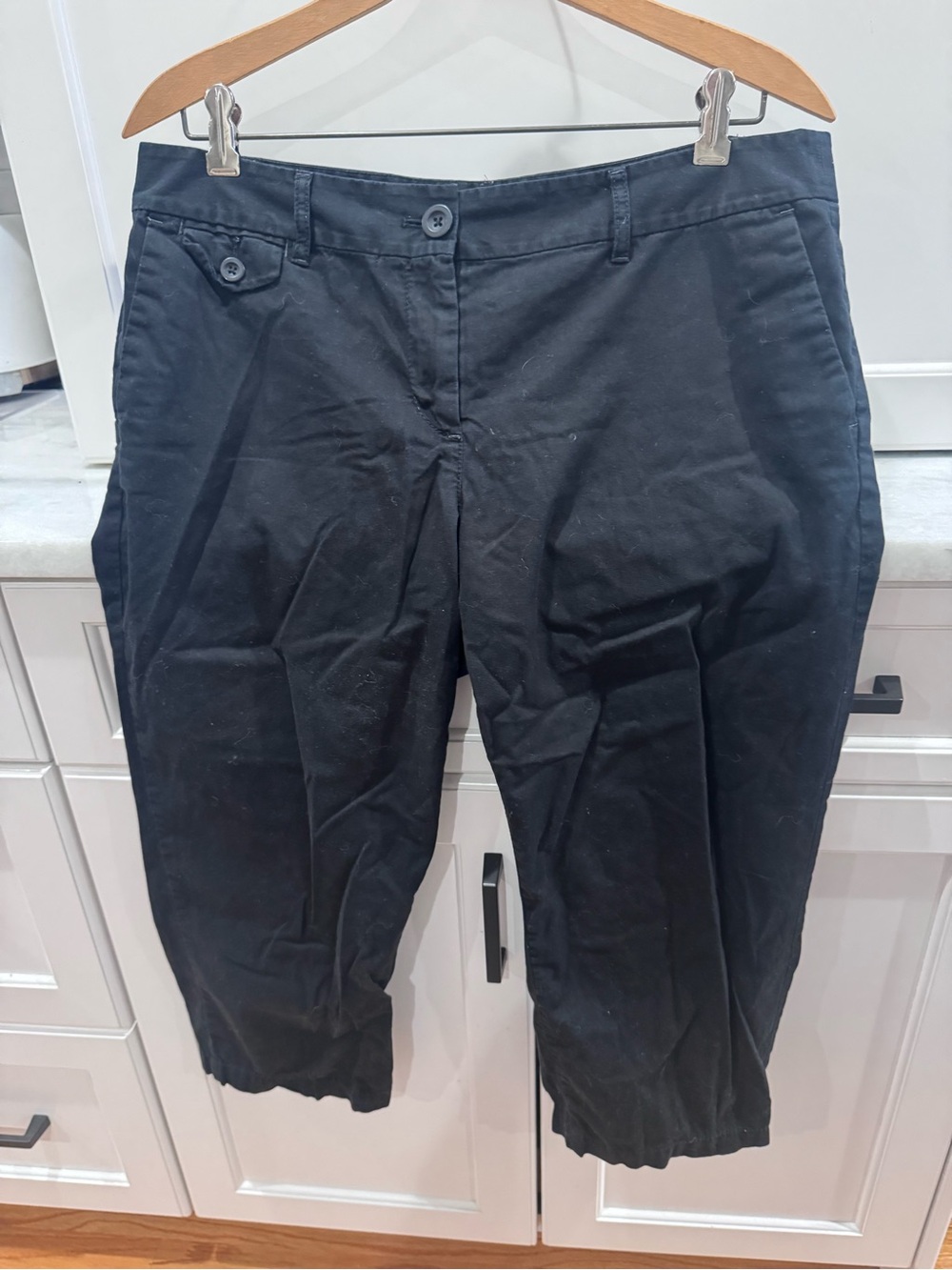 Ann Taylor Black Chino Crop Pants